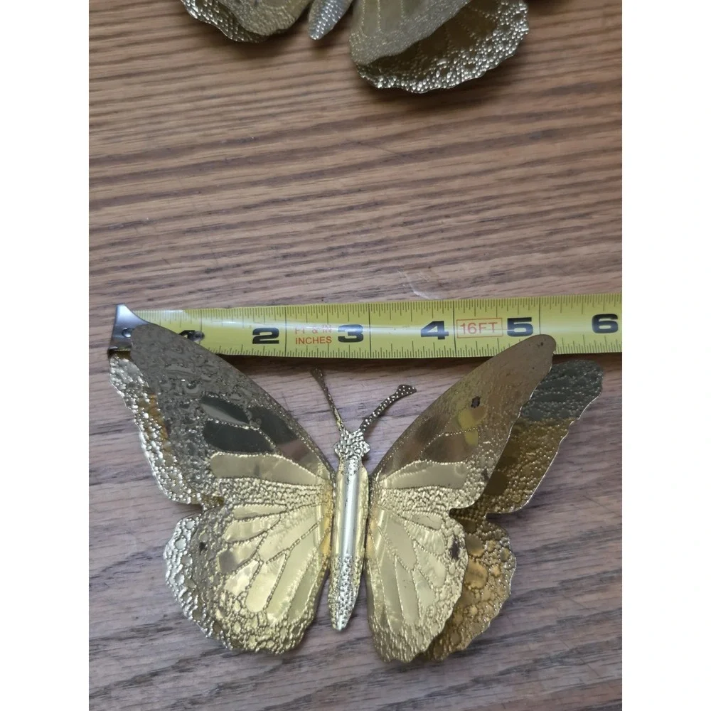 Lot of 3 Vintage brass copper Metal Butterflies Wall Art butterfly decor hanging